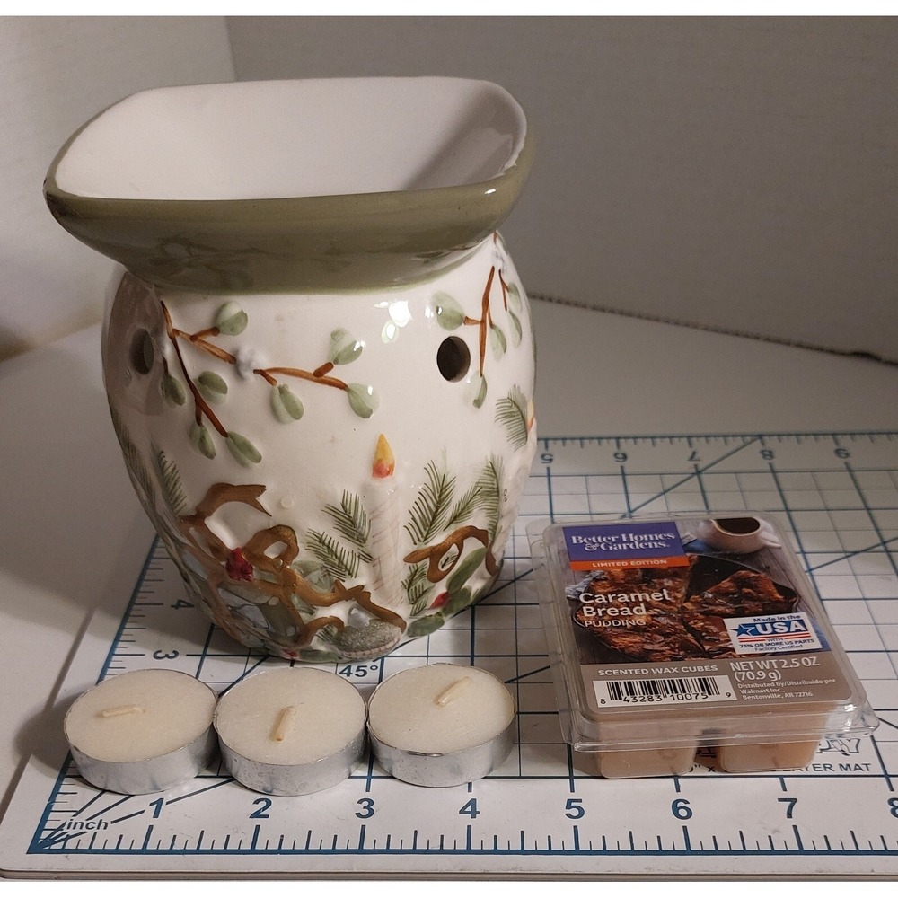 LOT Yankee Candle Mistletoe Christmas Holiday Wax Melt Tart Warmer + Extras